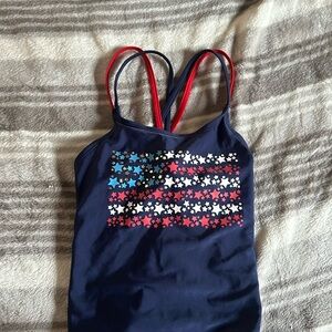 These have been worn once to a fourth of July party! In good condition